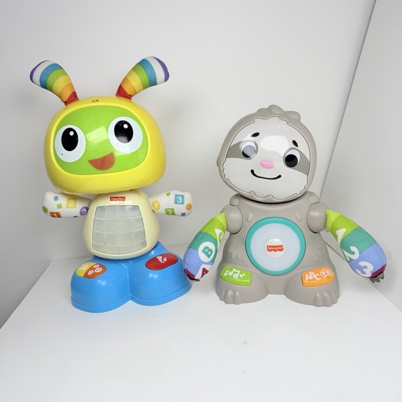 Fisher-Price Other - Fisher Price Linkimals Smooth Moves Sloth & Bright Beats Dance Robot Toy Lot
